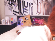 purple_bitch blow job in glass toy