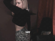 Viladna plays with her boobs