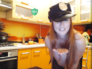 Redfury69 в наряде полицейской