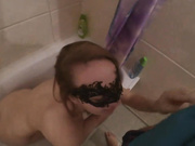 Русский анал в ванной