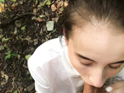 Русский минет в парке