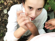 Русский минет в парке