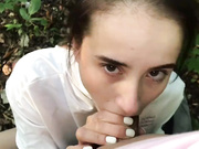 Русский минет в парке