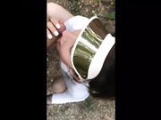 Русский минет в парке