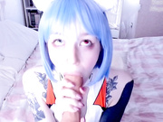 Rei Ayanami Fuck Pussy with Dildo Suck Big Dick POV