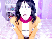 Mikasa Ackerman Attack on Titan Fuck Wet Pussy and Suck