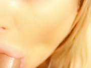 Busty blonde sucks