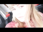 VaniLLa_sexy ласкает себя в машине-12