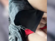 Gavka  в такси мастурбирует и кончает