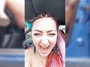 AlisaFist шоу с бутылкой шампанского