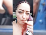 AlisaFist шоу с бутылкой шампанского