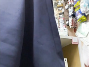 Cute-Anya без трусиков на работе