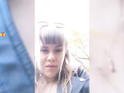 VaniLLa_sexy ласкает себя на прогулке