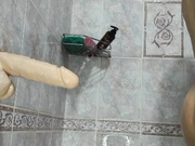 RedHeadGirl с дилдо в душе