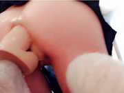 lilrosiedoll big dildo in ass