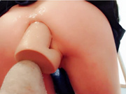 lilrosiedoll big dildo in ass