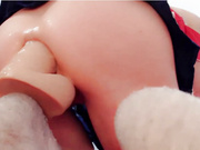 lilrosiedoll big dildo in ass