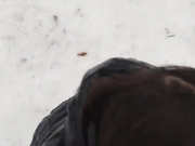 трахнул на улице и кончил в рот