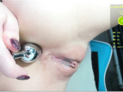 elysi finger in as anal plug and ride dildo