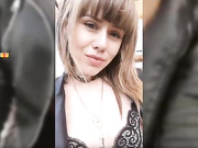 VaniLLa_sexy ласкает себя на прогулке-2