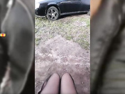 VaniLLa_sexy ласкает себя на прогулке-2