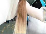 Elysi ride dildo with anal plug and pussy closeup