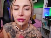 Erika-Foxy минет со слюнками-4