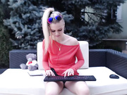 0milana0 cute blonde girl works herself