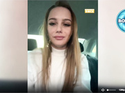 Katrinka undress naked in Taxi ( crazy girl )