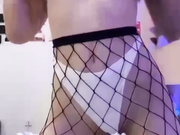 Cute blonde shoots handjob on cam