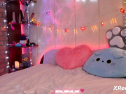 AsheraCat - примеряет новые чулочки и дразнит своей киской