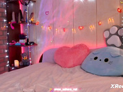 AsheraCat - примеряет новые чулочки и дразнит своей киской