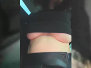 -KiraLove апскирт в колготках в тачке+сиськи-3