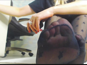 Фут-фетиш в колготках