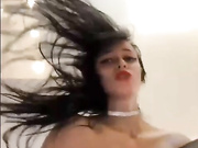 -SATIVA- - трахает себя дилдо в попку + вид снизу