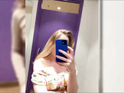 ParisHill в примерочной+минет