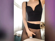 Witch_peach в колготках без трусиков-7