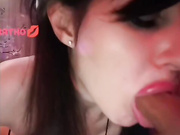 1Kaifeta - сладкий минет от королевы фетиша со спермой на лице