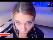 DaReina минет в костюме БДСМ