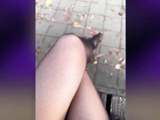 Di-Fm в колготках на скамеечке