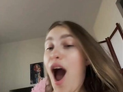 SweetAdel - сдвинула стурики и трахает себя дилдо в разных позах