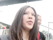 ShyAlika лижут соски на улице