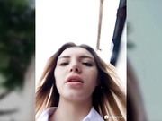 EleanoraStevenson на публике под юбкой