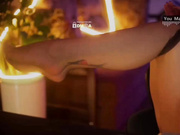 D_i_aM одевает светло-коричневые колготки