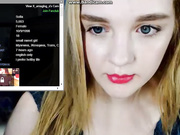 Милашка x_amaging_x 2017-07 показывает письку