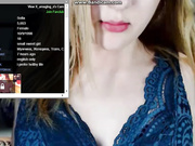 Милашка x_amaging_x 2017-07 показывает письку