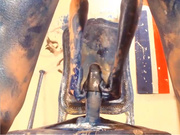 elisadeathnaked fuck black condom dildo