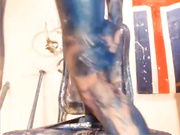 elisadeathnaked fuck black condom dildo